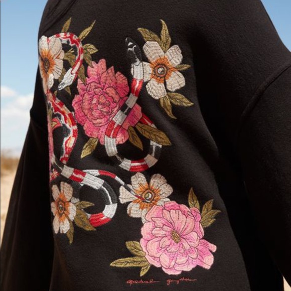 SPIRITUAL GANGSTER FLORAL EMBROIDERED WRAP KIMONO - Picture 2 of 16